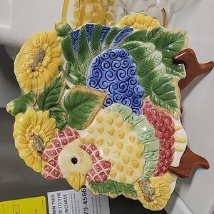 Fitz and Floyd "Just Us Chicks" Plate